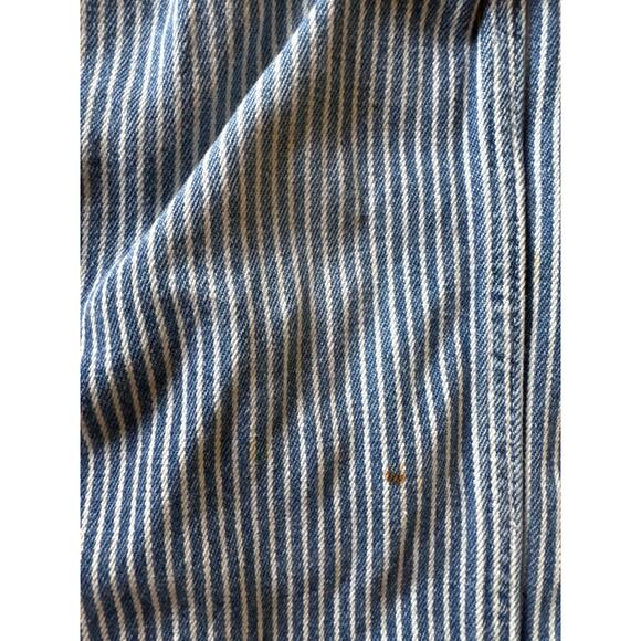 Vintage Dickies Hickory Striped Denim M Workwear Bib Overalls - Picture 5 of 10